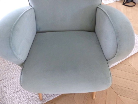 Image 1 of Paire de fauteuil en velours design BRANCO Sobre BRANCO style Mid-century / Années 50