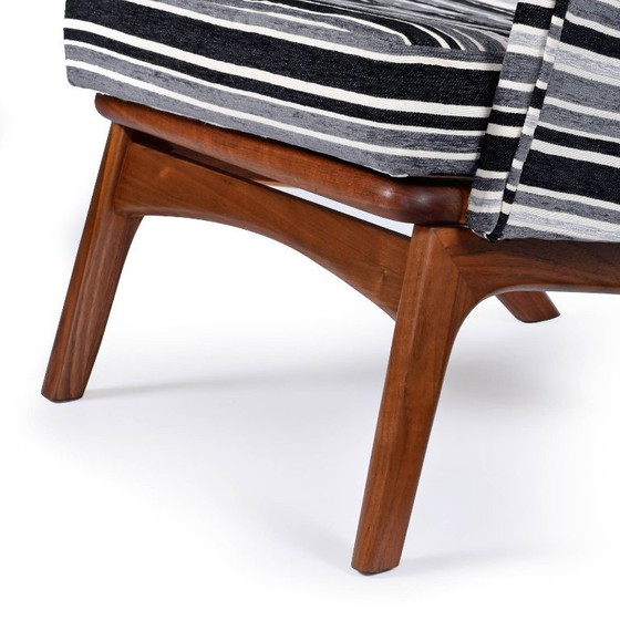 Image 1 of Restored Adrian Pearsall For Craft Associates 2056-C Highback Lounge Chair