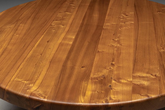 Image 1 of 'T21' Elm Dining Table by Pierre Chapo, France, 1973