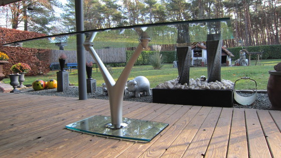 Image 1 of Glazen Design tafel "Rolf Benz" type 1210. Prachtige staat!