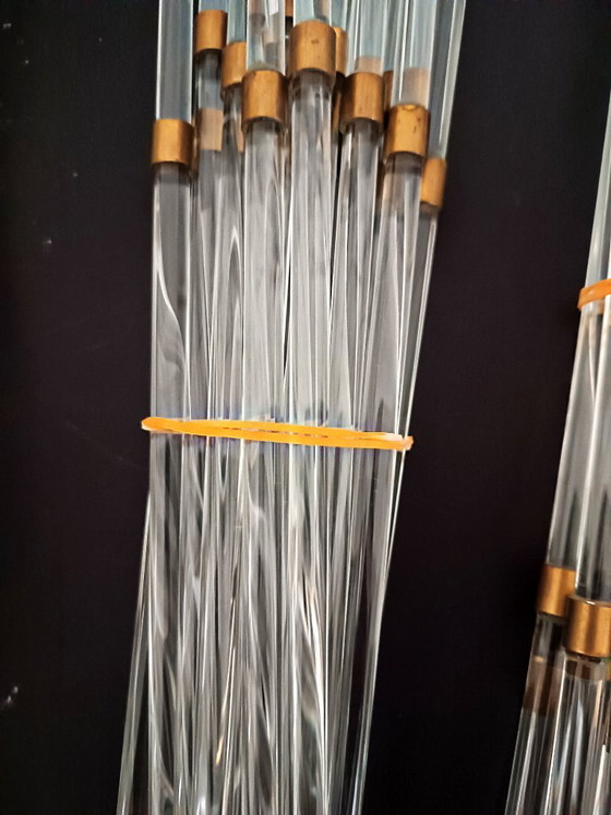 Image 1 of Gaetano Sciolari Rarissimo Lampadario Cascade  Hollywood Regency - 7 luce -  Vintage anni '70