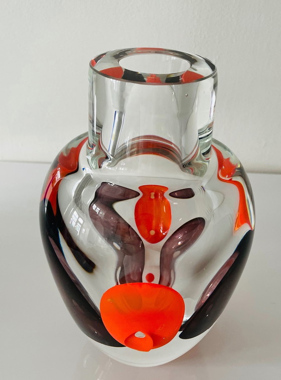 Image 1 of Vase Princ Glass Art H. 22. 3,4 kilos !