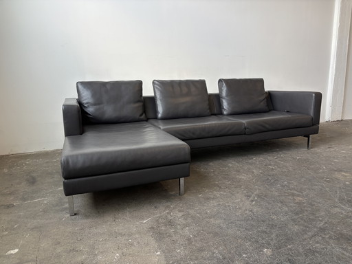 Jori Tigra Open Base Designersofa Leder grau 