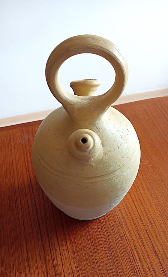 Image 1 of amfora, botijo ​​of porrón, vat van witte klei