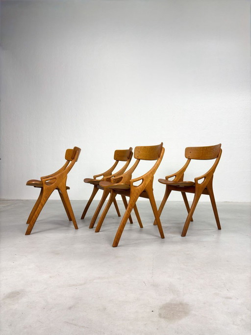 Set di sedie da pranzo in rovere stile Arne Hovmand Olsen