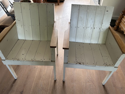 2x Piet Hein Eek Eetkamerstoel