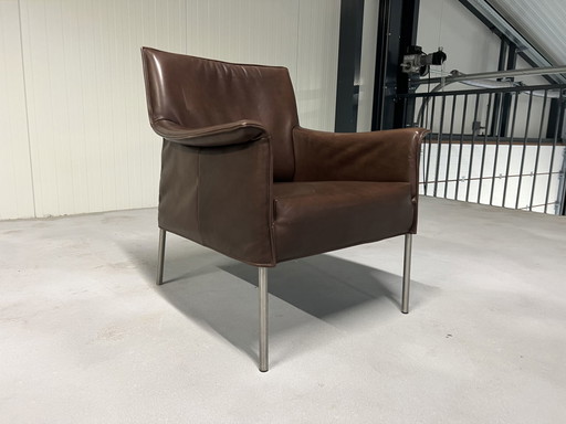 Design On Stock Fauteuil Limec cuir marron