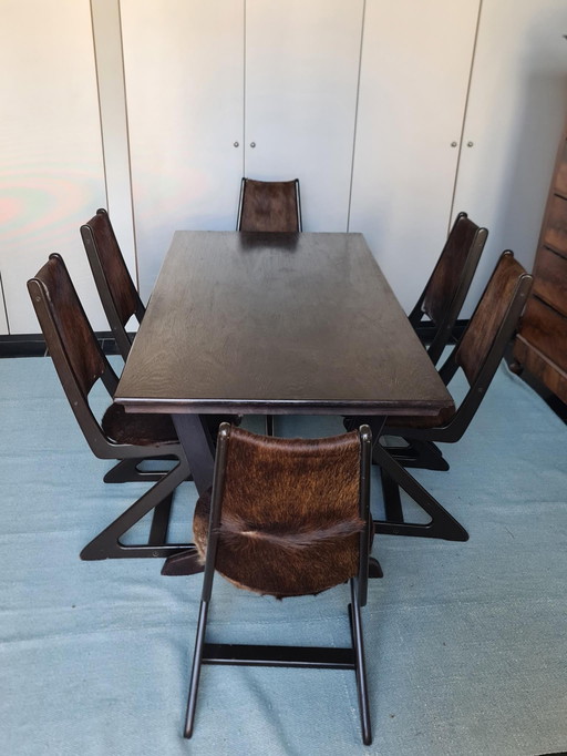Table et chaises de salle à manger suédoises de style Mid Century