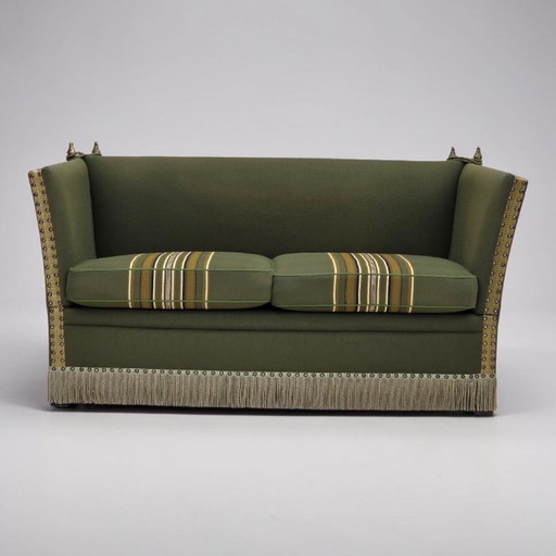 1970er, dänisches 2-Sitzer Drop-Arm "Spanish" Sofa, Möbelwolle.