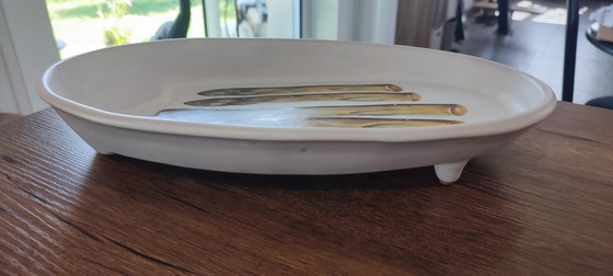 Image 1 of Vallauris ceramic asparagus dish