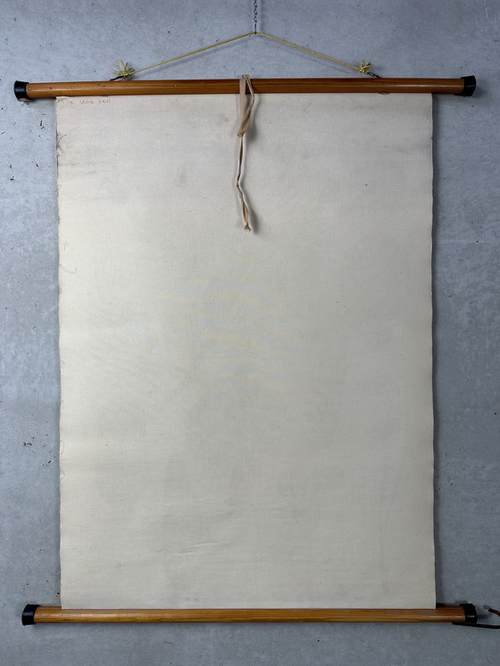 Image 1 of Vintage linnen schoolkaart - de grove den (pinus sylvestris)