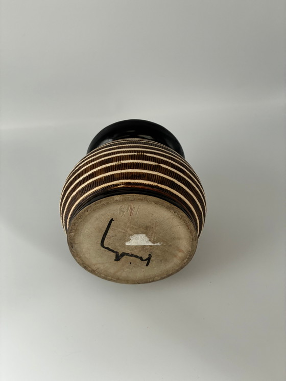 Vintage Oriental Tobacco Jar with Press - Signed Ceramic - 1950s – Decorative Objects, Mid Century Modern (photo 4 of 8)