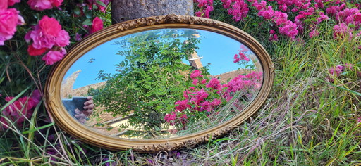 Carved wood and gilded Art Deco mirror from the 1920s-30s