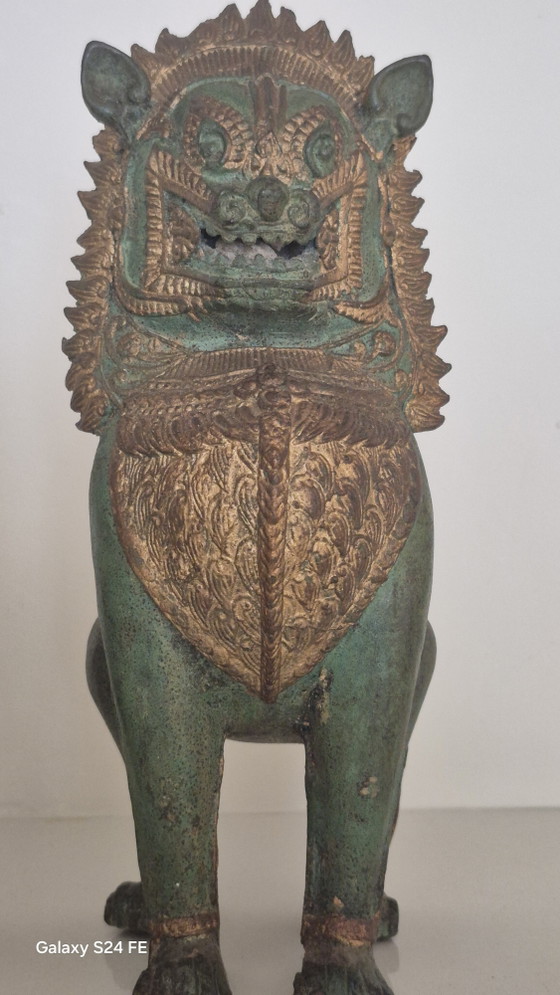 Ensemble de gardiens de porte Thaïlande. – Sculptures, Bronze (photo 5 of 6)