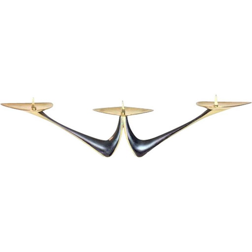 Chandelier vintage en laiton par Klaus Ullrich pour Faber et Schumacher, 1950