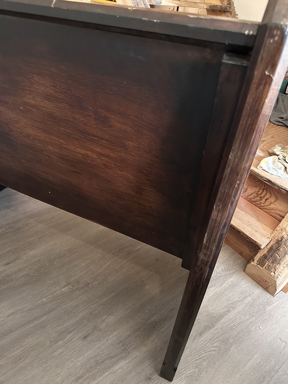 Image 1 of banco de monasterio de madera oscura