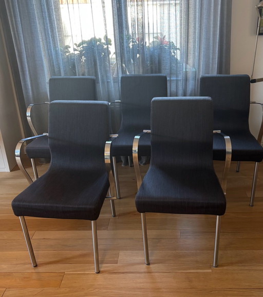 5 chaises de salle à manger arX type « Wave »