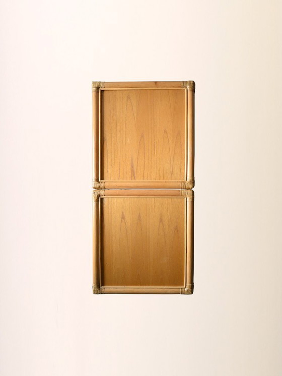 Image 1 of Paar DUX Scandinavische nachtkastjes in bamboe