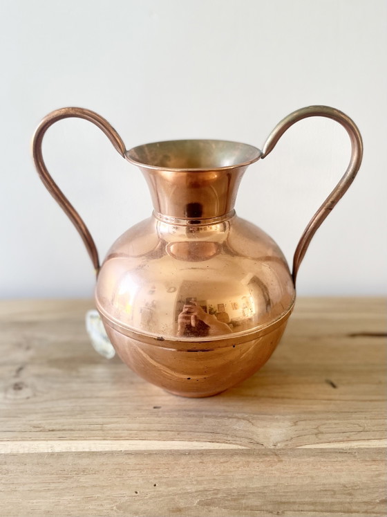Image 1 of Vaso anfora vintage in rame francese · Villedieu-les-Poêles · Decorazione country francese