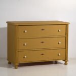 Mustard yellow antique chest of drawers (c.1920) #54 – Porcelain, Rustic (photo 6 of 40)