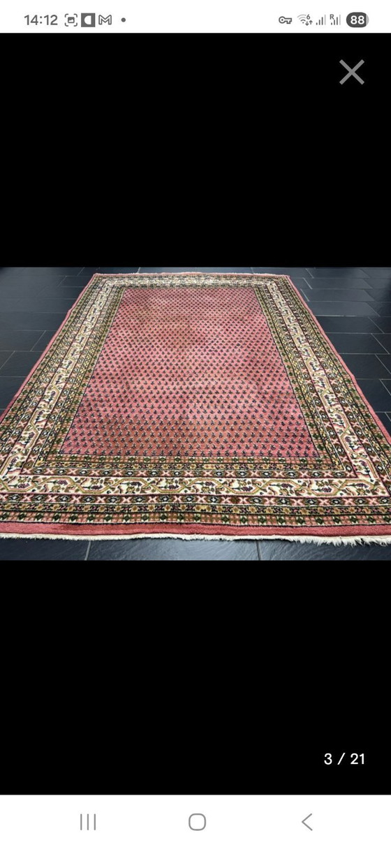 Image 1 of Hand-knotted Sarough Mir rug Old Rose 200x290 cm