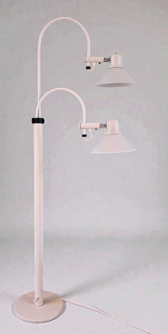 Image 1 of Vintage Space Age Double-Head Floor Lamp – Sölken Leuchten / Koch & Lowy Style