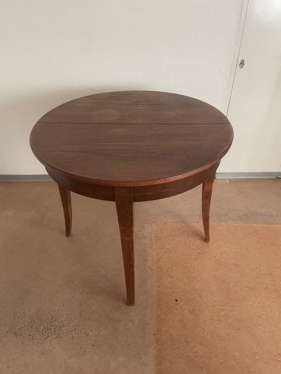 Image 1 of Tavolo Art Déco con una forma elegante e meravigliosamente curva per l'estensione