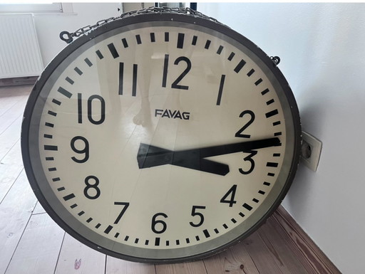 1X, Favag Station Clock (Two Side Clock)