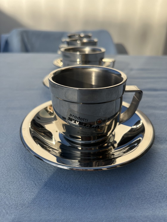 Tazas de espresso italianas de acero inoxidable – prodotti stella, Accesorios de mesa, Metal, rvs (photo 4 of 6)