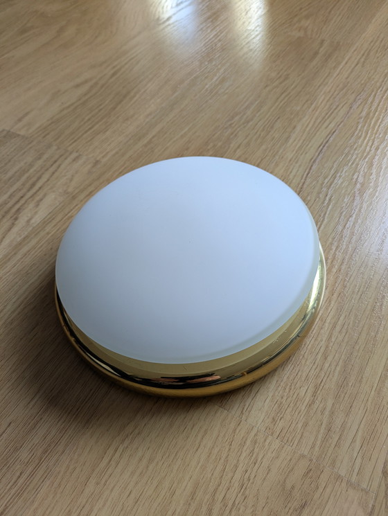 Image 1 of 2 lampes de plafond dorées