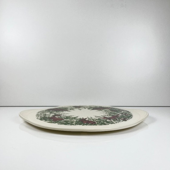 Image 1 of Flat plate of forest animals, Edelkeramik, Grunstadt, mid-20th century