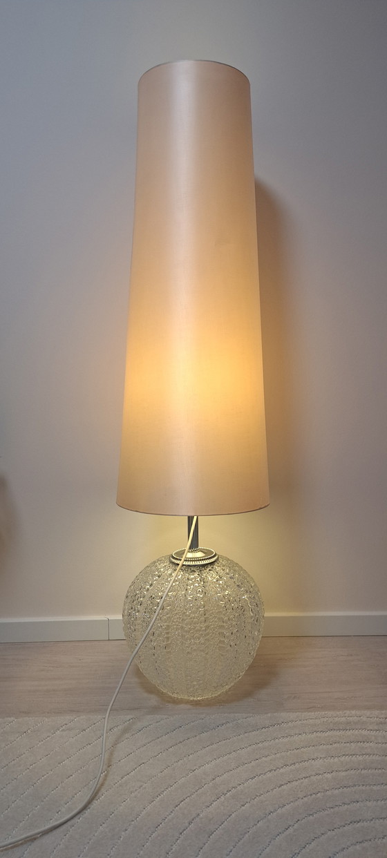 Image 1 of Floor lamp made of bubble glass by Hustadt, Germany, 1960s