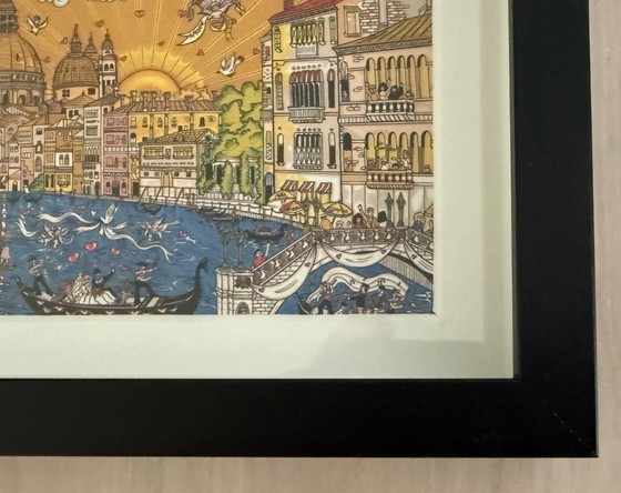 Image 1 of Charles Fazzino: "Angeli su Venezia". Serigrafia 3D in edizione limitata. Pubblicata in esclusiva da Museum Editions L