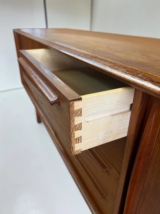 Rare Bernhard Pedersen (BPS-M) Teak Sideboard Model 1560, Denmark 1960s, 250 cm, Tambour Doors, Mid Century (photo 7 of 15)