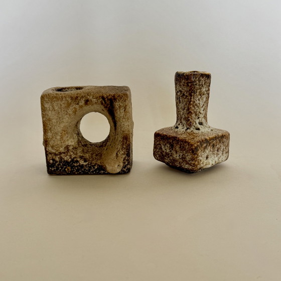 Image 1 of Paar soliflore van Hugo & Marius van Woerden voor Vest Ceramics