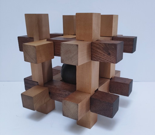 casse-tête XL bois massif années 80