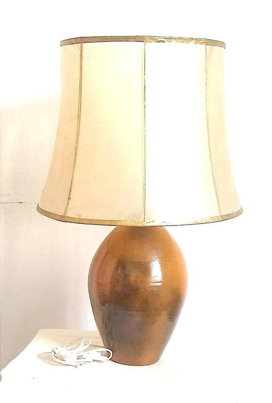 Image 1 of Lampada in terracotta e ceramica anni '70, altezza 69 cm