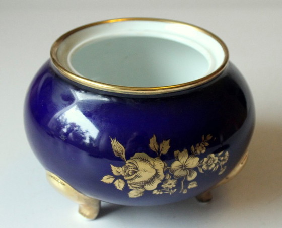 Image 1 of Royal Bavaria KPM Bonbonnière Handgemaakt Porselein Echt Kobalt