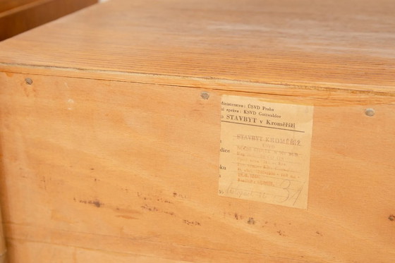 Image 1 of Twee verchroomde nachtkastjes, Vichr & Spol, jaren 1950, Tsjechoslowakije