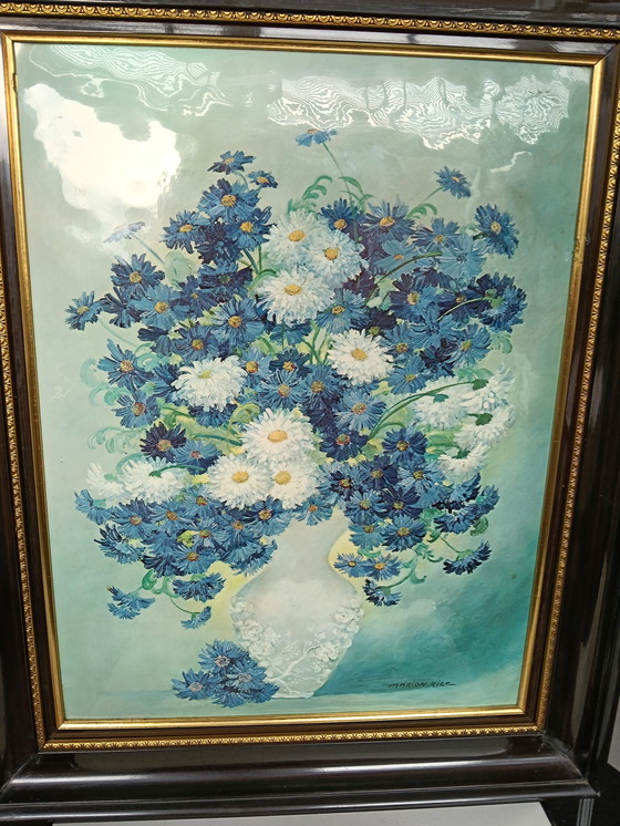 Image 1 of Blue Florals Art - Marion Rice - Firmato