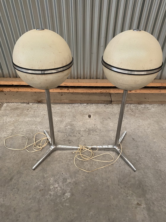 Diffusori Grundig Vintage, bianchi su base a stella – Decorazione, Metal, Chrome (photo 4 of 7)