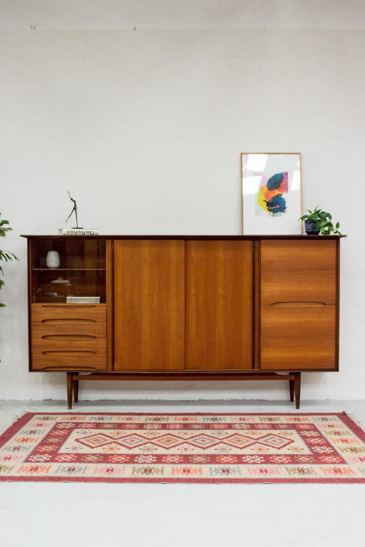 Vintage teak highboard sideboard Midcentury