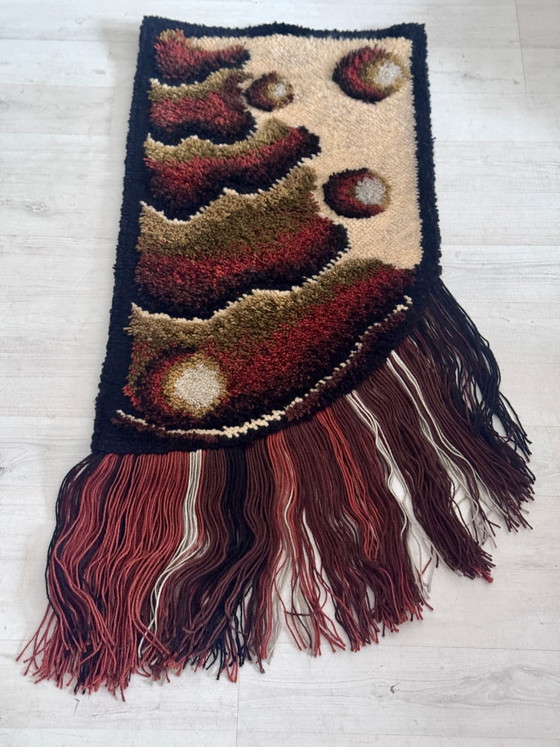 Vintage Seventies Wool Wall Hanging – Wall decoration (photo 9 of 11)