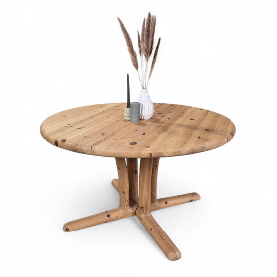 Image 1 of Dyrlund, vintage 60s XXXXL extendable round oval dining table Danish