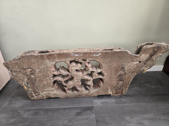 Image 1 of Parte posteriore della carrozza. Legno intagliato