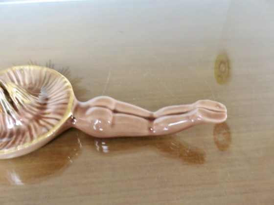 Image 1 of Rare cendier "PIN UP" en céramique du sud est de la France, vintage, 50's 60's