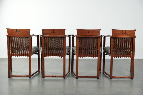 Image 1 of 4 x Art Deco design Schuitema eetkamerstoel uit de Decoforma serie met luxe stoffen bekleding