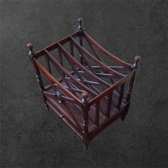 Image 1 of Mahoniehouten literatuurbak Canterbury