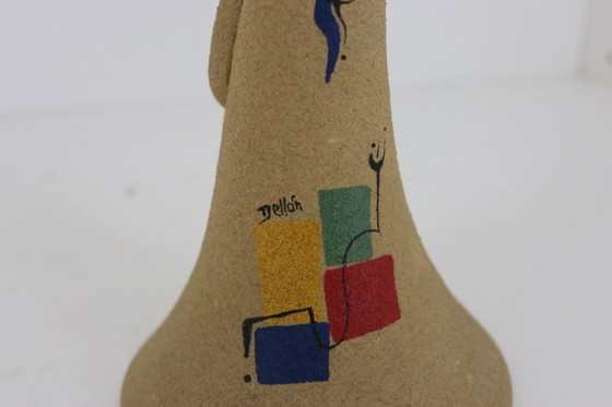 Vintage Keramiek Beeld Dame Met Hoed – Miró Stijl (29 cm) – Beeldhouwkunst, Ceramic (photo 6 of 6)