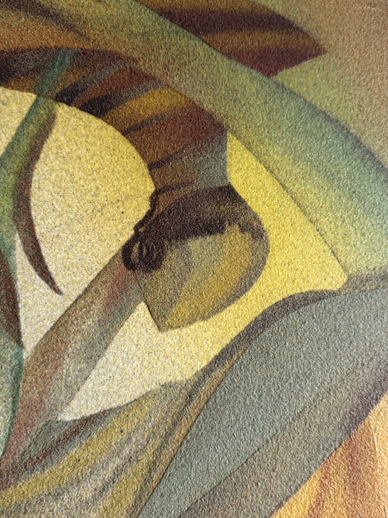 Image 1 of Mukalenge wa Mukalenge (Kinshasa) – Ecstasy at Thilmade - No. 16
Sandwork – Oil and sand on canvas, 70 × 100 cm, circa 1975-1985